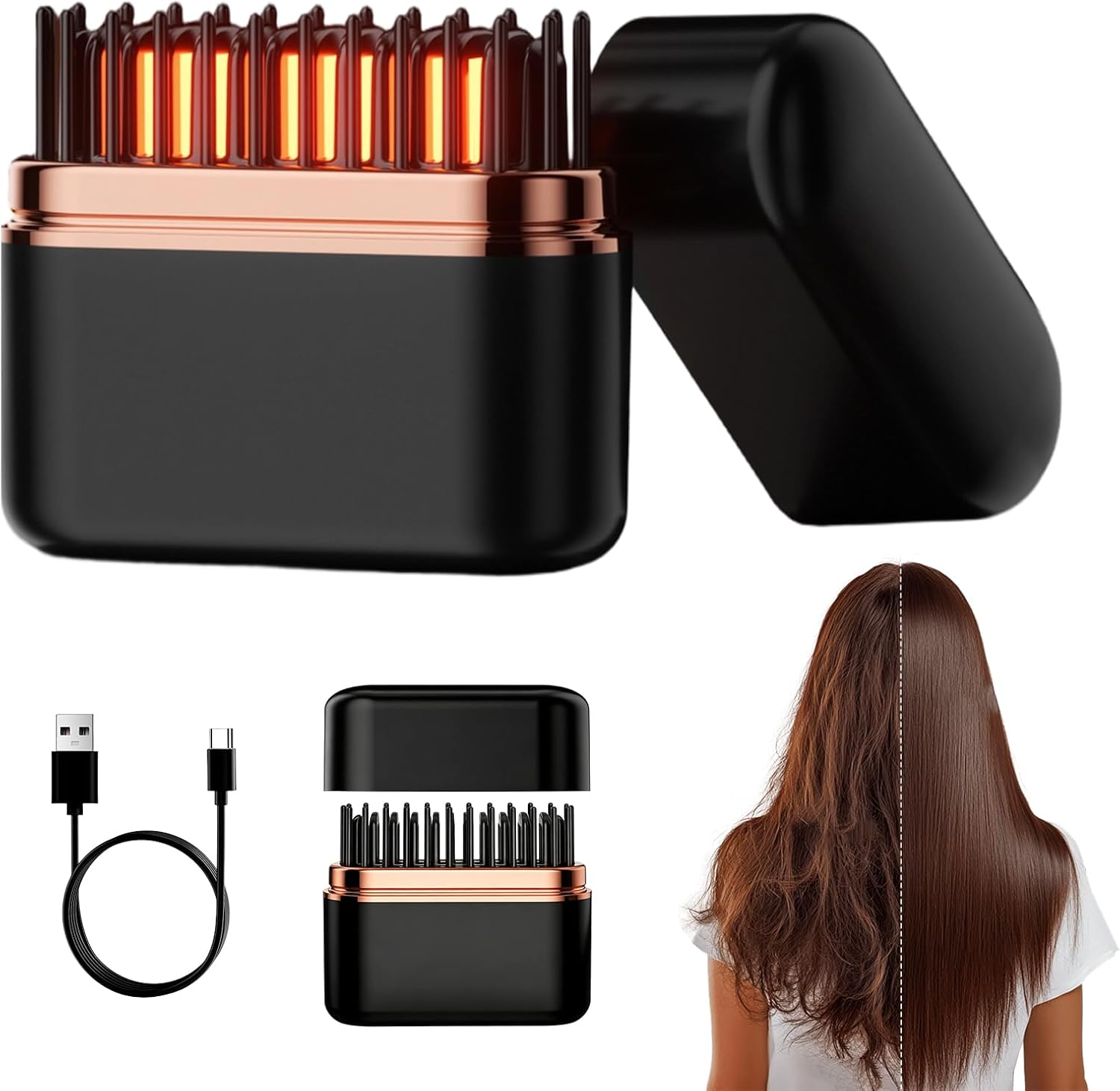 Perie de îndreptat părul portabilă