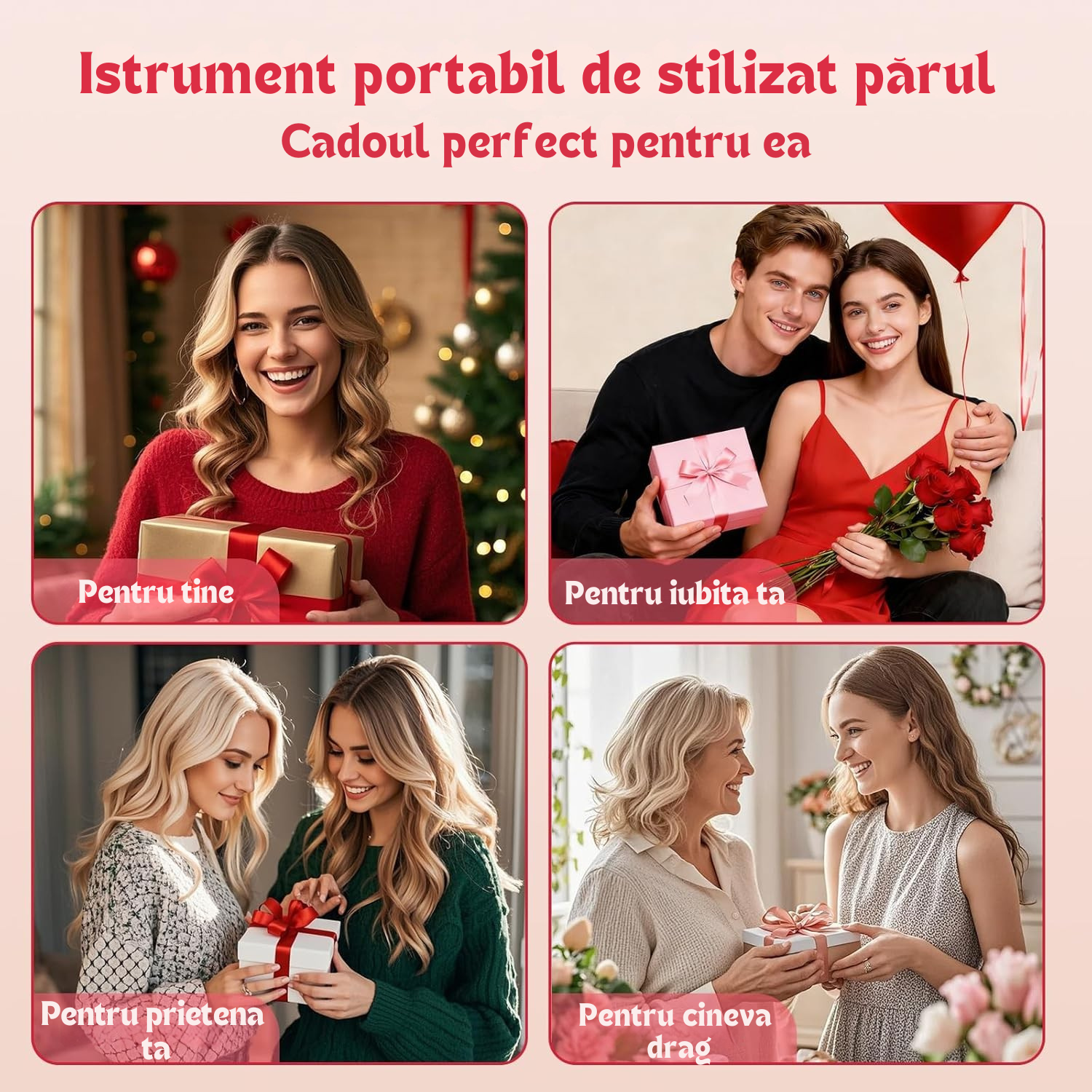 Perie de îndreptat părul portabilă